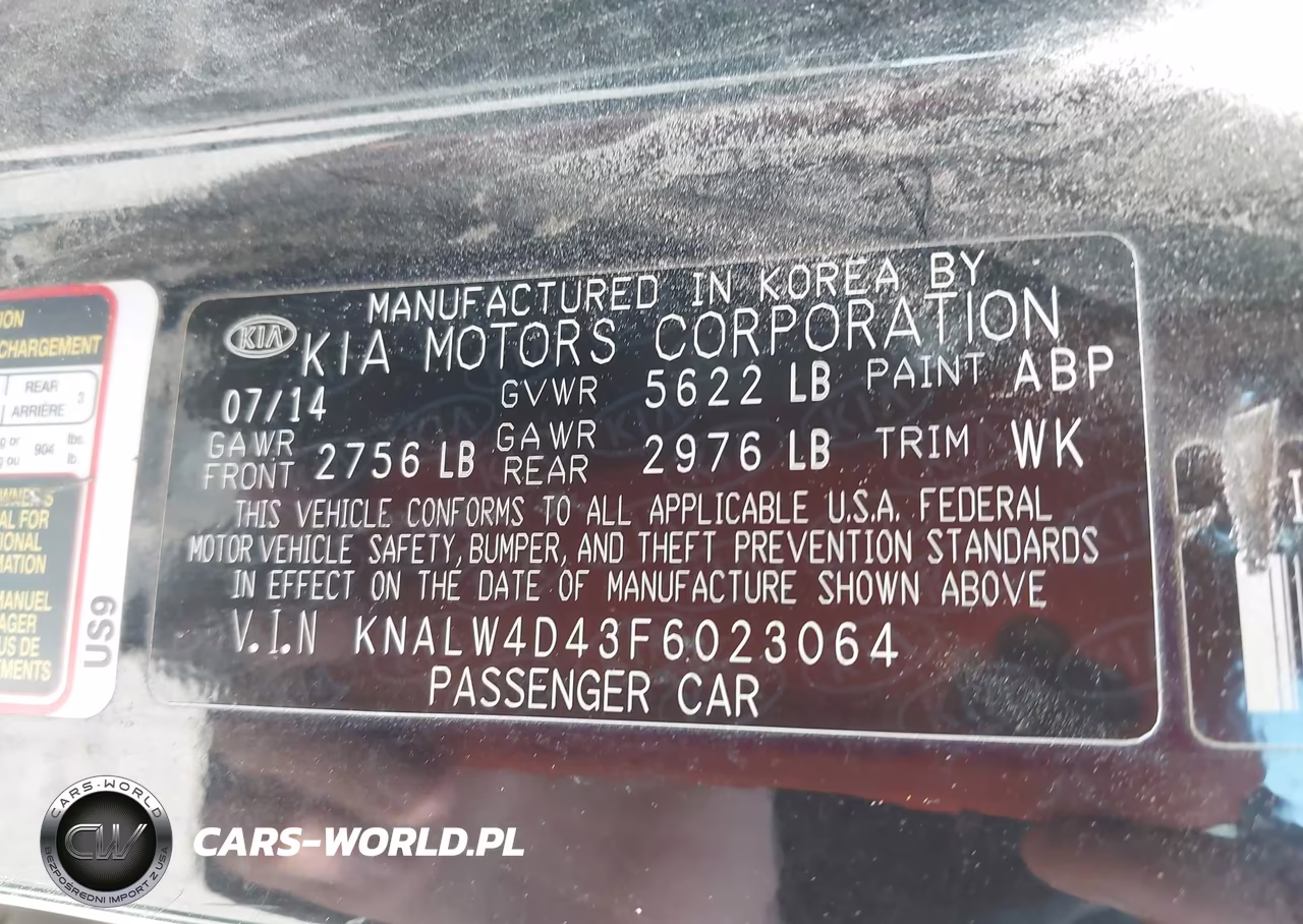 2015 Kia K900 Luxury VIN:KNALW4D43F6023064 - 9