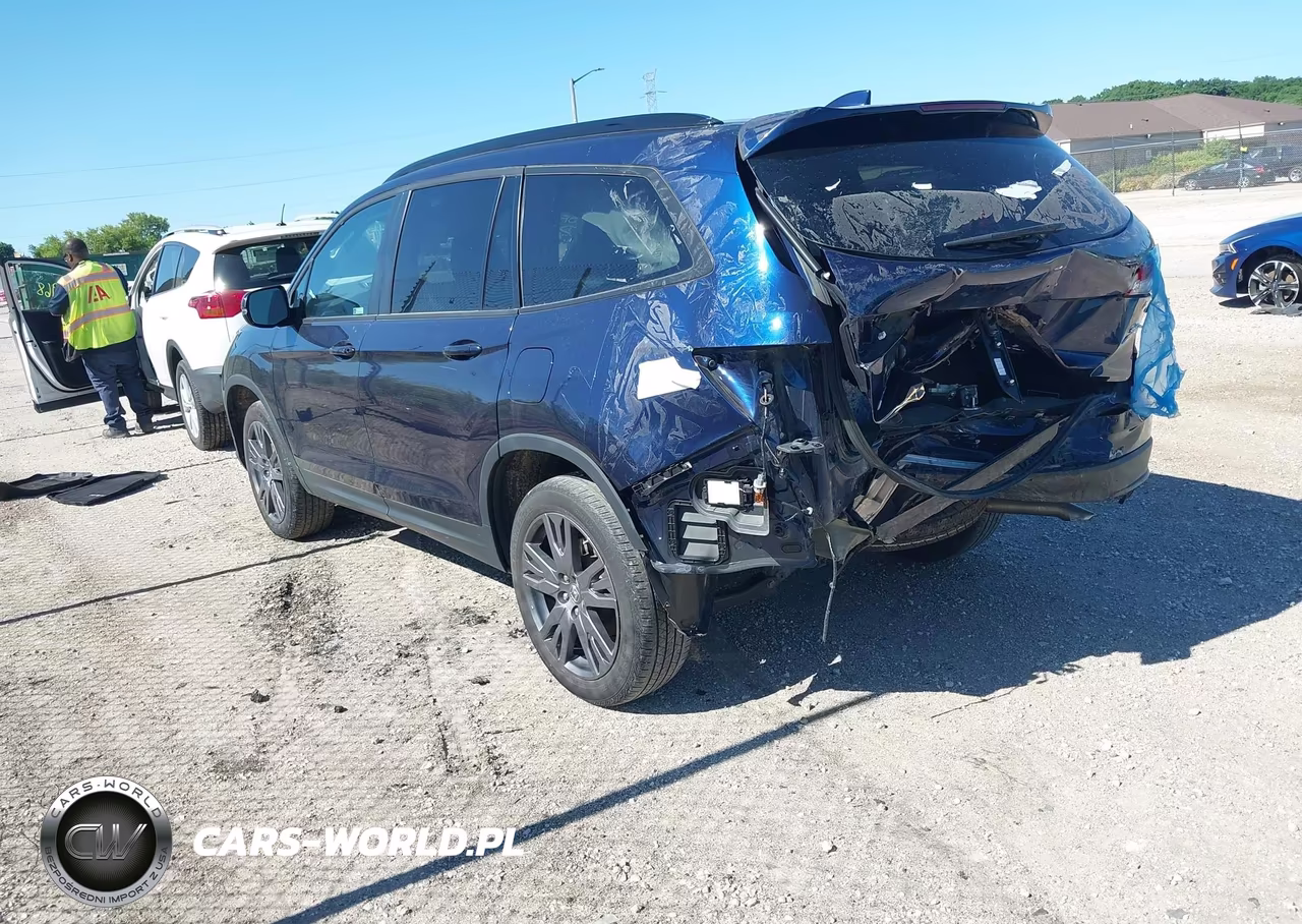 2022 Honda Pilot Awd Sport VIN:5FNYF6H39NB076635 - 3