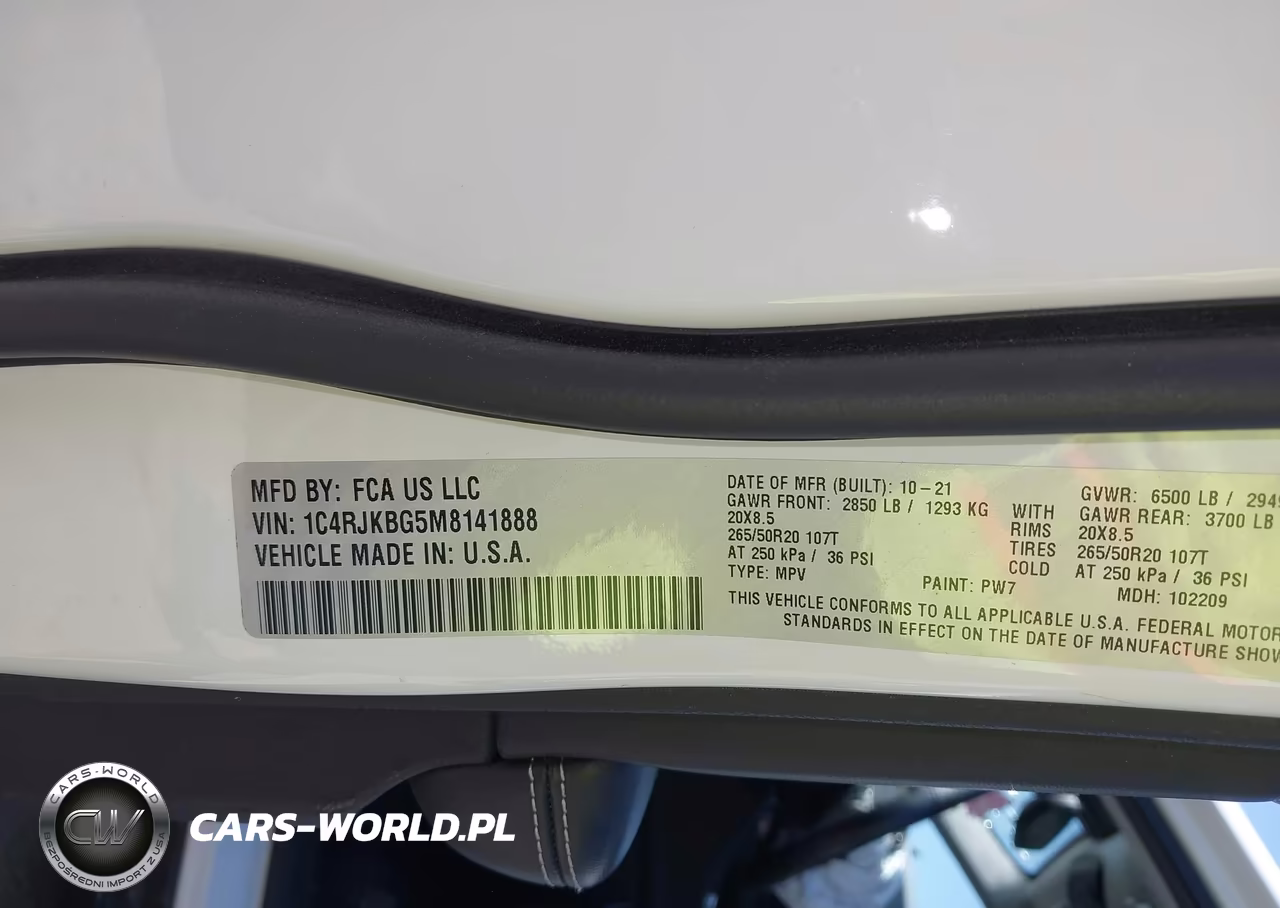 2021 Jeep Grand Cherokee L Limited 4X4 VIN:1C4RJKBG5M8141888 - 9