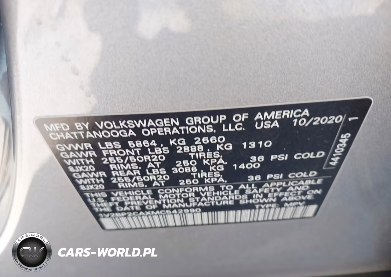 2021 Volkswagen Atlas 2.0T Sel VIN:1V2BP2CAXMC542990 - 9