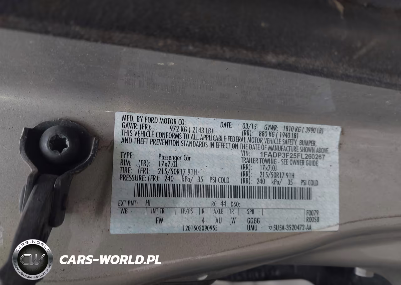 2015 Ford Focus Se VIN:1FADP3F25FL260267 - 9