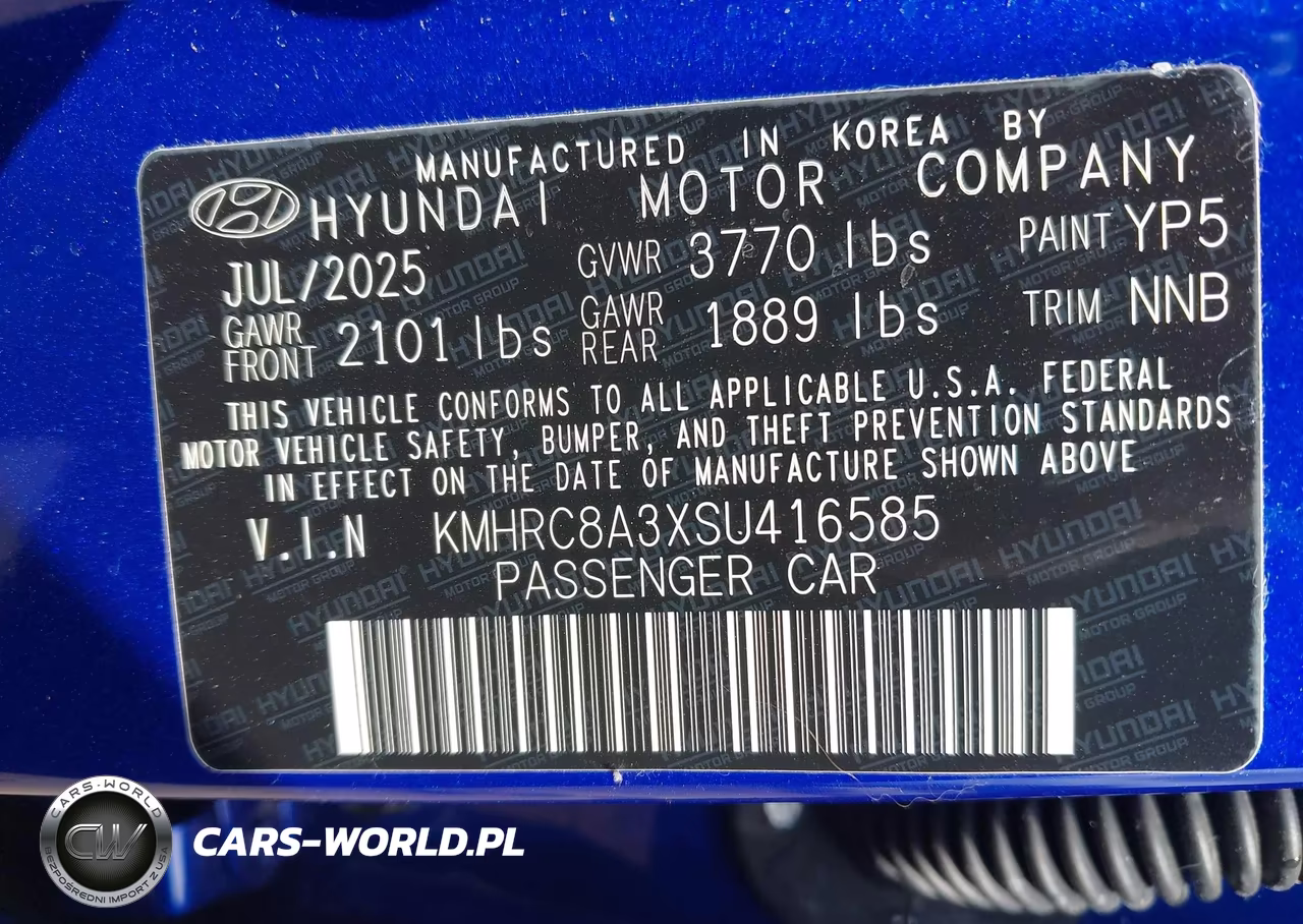 2025 Hyundai Venue Sel VIN:KMHRC8A3XSU416585 - 9