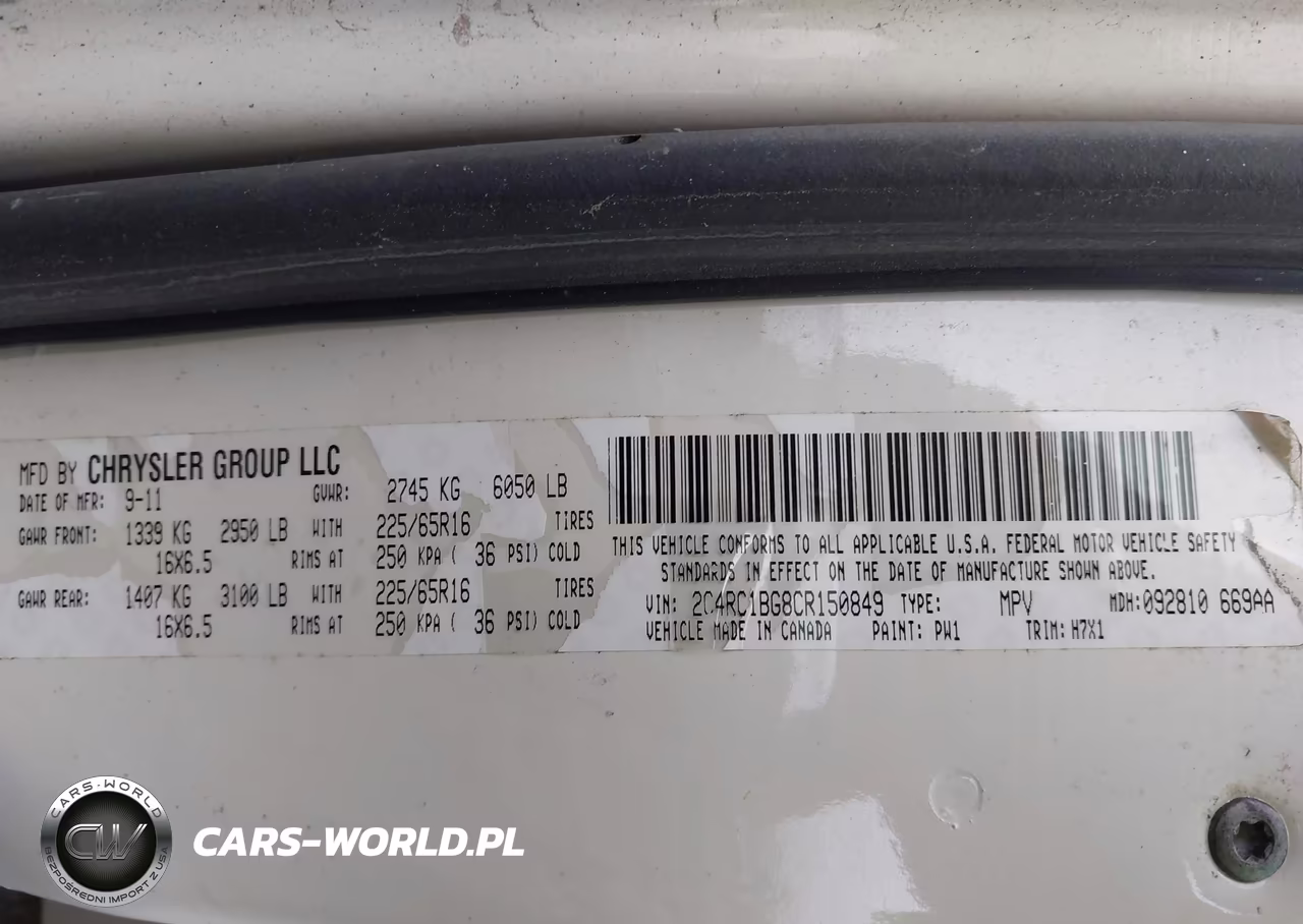 2012 Chrysler Town & Country Touring VIN:2C4RC1BG8CR150849 - 9