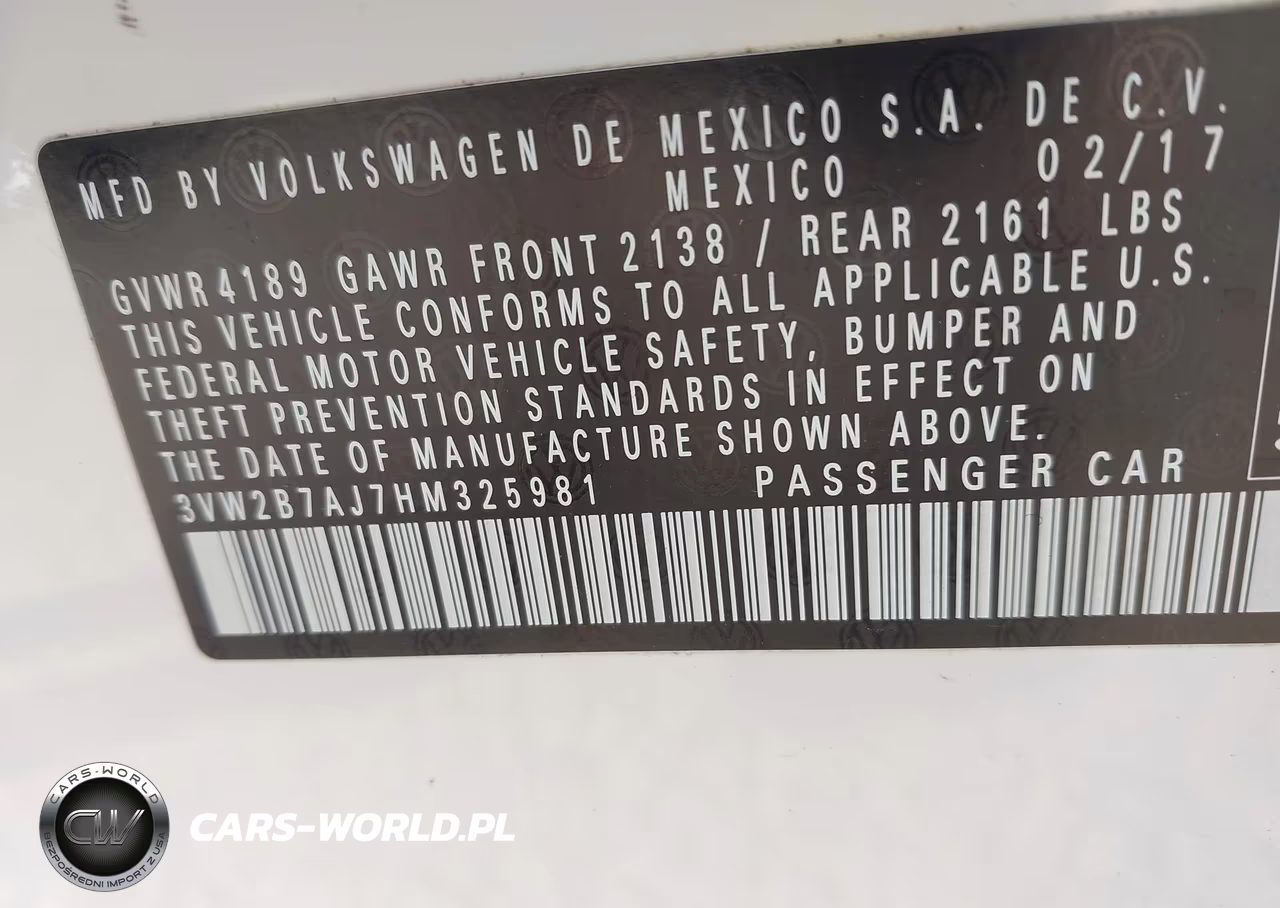 2017 Volkswagen Jetta 1.4T S VIN:3VW2B7AJ7HM325981 - 9