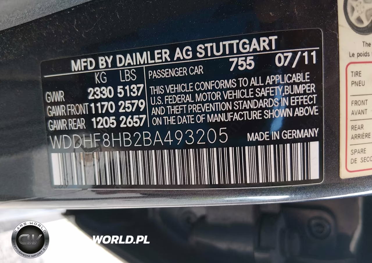 2011 Mercedes-Benz E 350 4Matic VIN:WDDHF8HB2BA493205 - 9