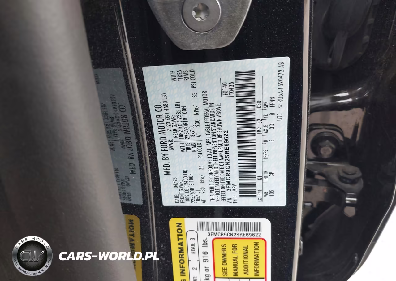 2025 Ford Bronco Sport Outer Banks VIN:3FMCR9CN2SRE69622 - 9