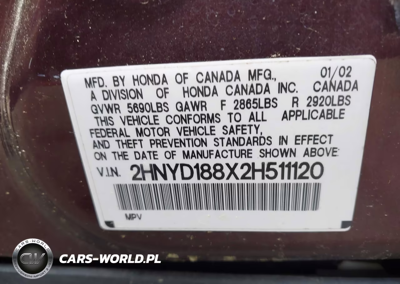 2002 Acura Mdx VIN:2HNYD188X2H511120 - 9