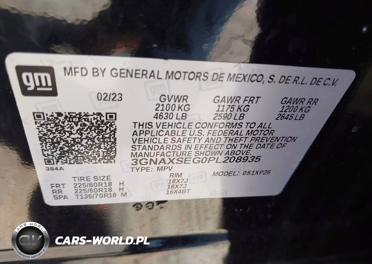 2023 Chevrolet Equinox Awd Ls VIN:3GNAXSEG0PL208935 - 9