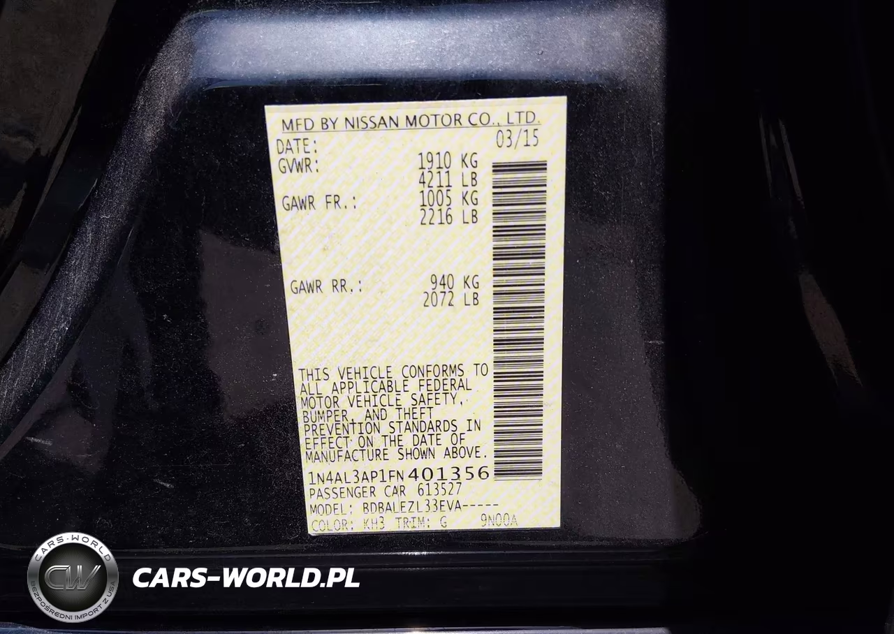 2015 Nissan Altima 2.5 VIN:1N4AL3AP1FN401356 - 9
