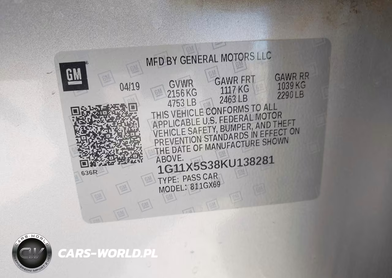 2019 Chevrolet Impala Ls VIN:1G11X5S38KU138281 - 9