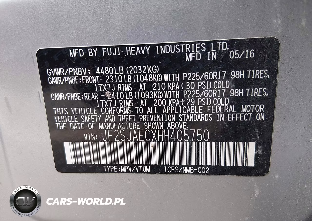 2017 Subaru Forester 2.5I Premium VIN:JF2SJAECXHH405750 - 9
