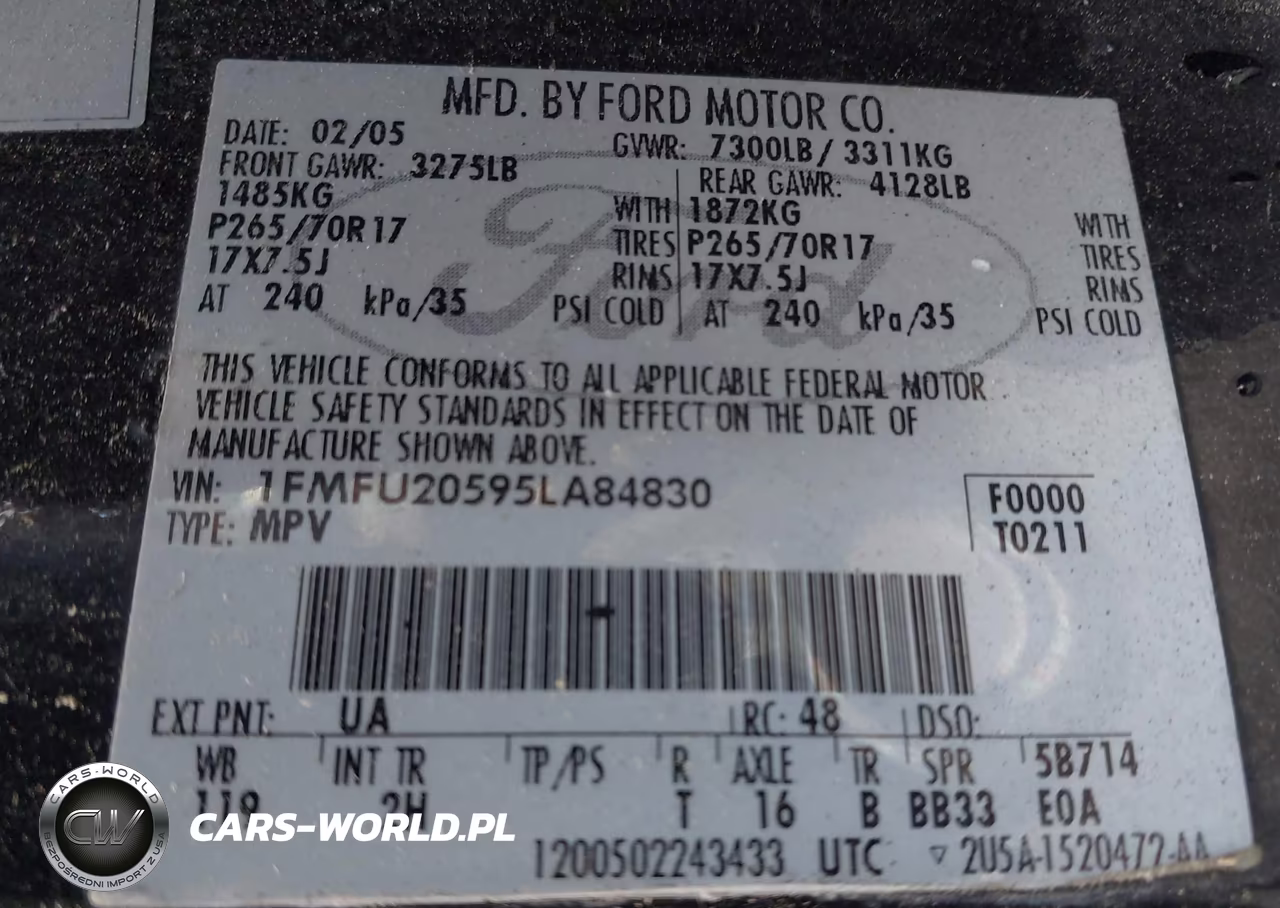 2005 Ford Expedition Limited VIN:1FMFU20595LA84830 - 9