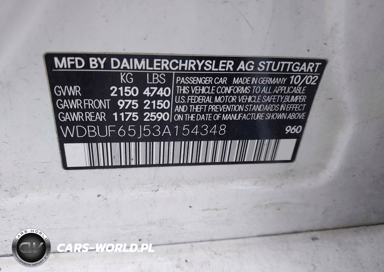 2003 Mercedes-Benz E 320 VIN:WDBUF65J53A154348 - 9