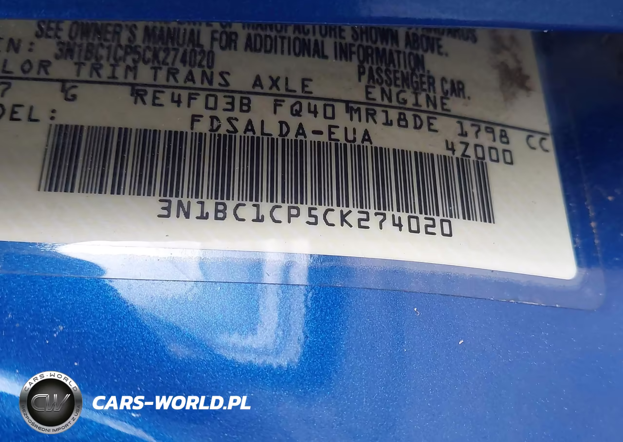 2012 Nissan Versa 1.8 S VIN:3N1BC1CP5CK274020 - 9