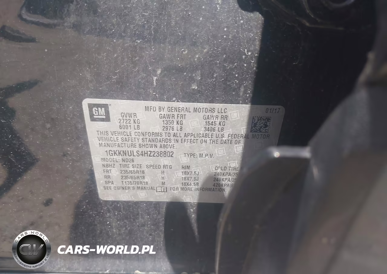 2017 GMC Acadia Slt-1 VIN:1GKKNULS4HZ238802 - 9