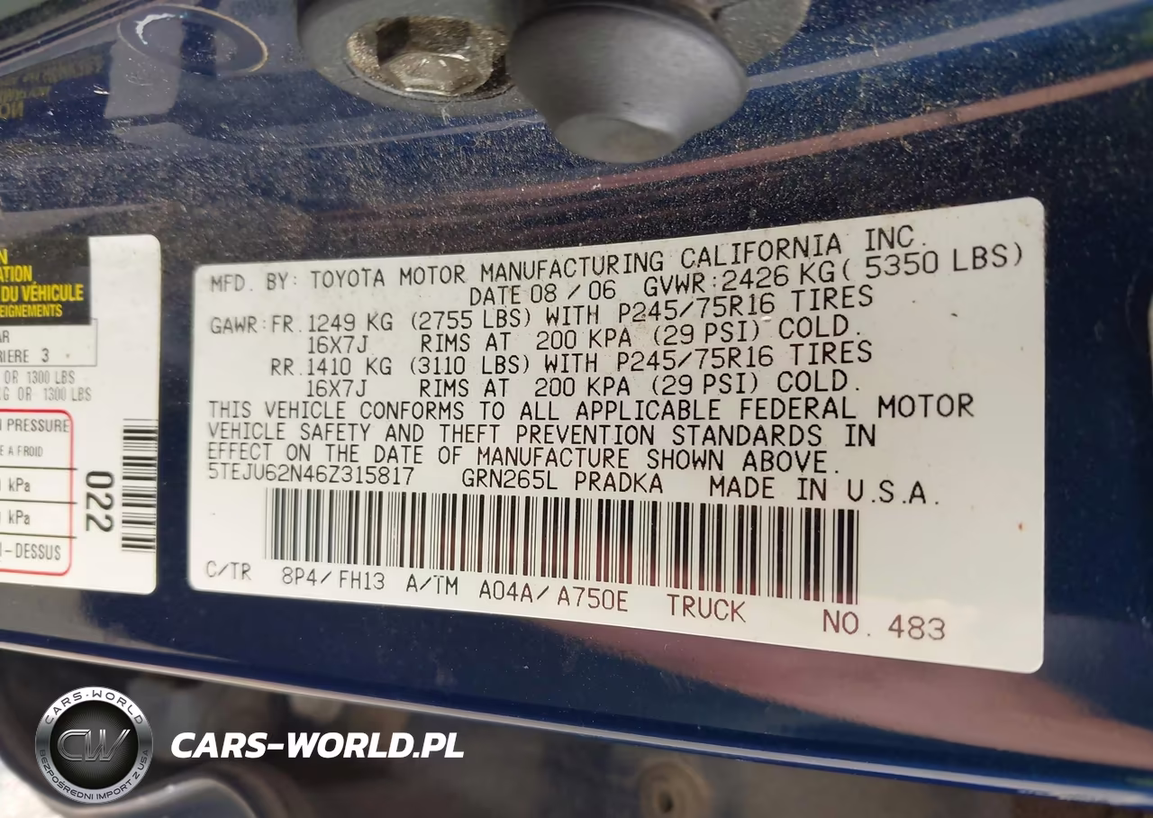 2006 Toyota Tacoma Prerunner V6 VIN:5TEJU62N46Z315817 - 9