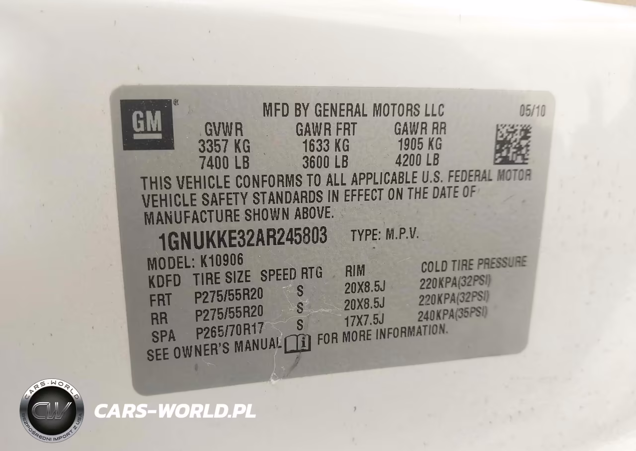 2010 Chevrolet Suburban 1500 Ltz VIN:1GNUKKE32AR245803 - 9