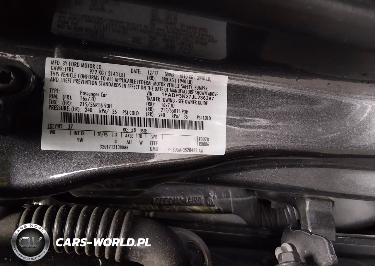 2018 Ford Focus Se VIN:1FADP3K27JL236387 - 9