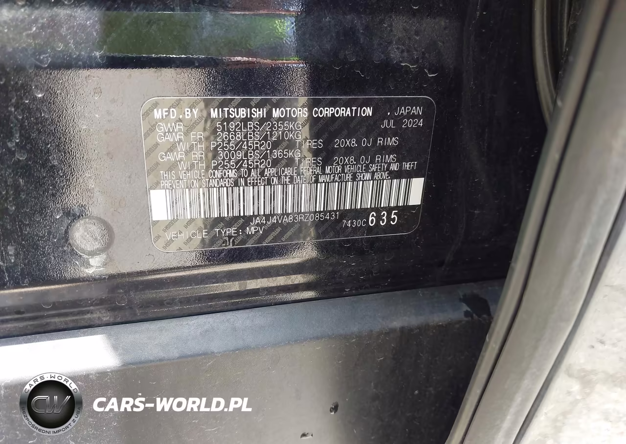 2024 Mitsubishi Outlander Se 2.5 S-Awc-Se Black Edition S-Awc-Se Black Edition W-Pano Roof S-Awc-Se Ralliart S-Awc VIN:JA4J4VA83RZ085431 - 9