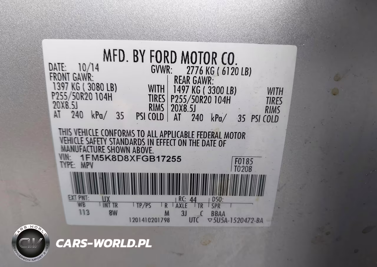 2015 Ford Explorer Xlt VIN:1FM5K8D8XFGB17255 - 9