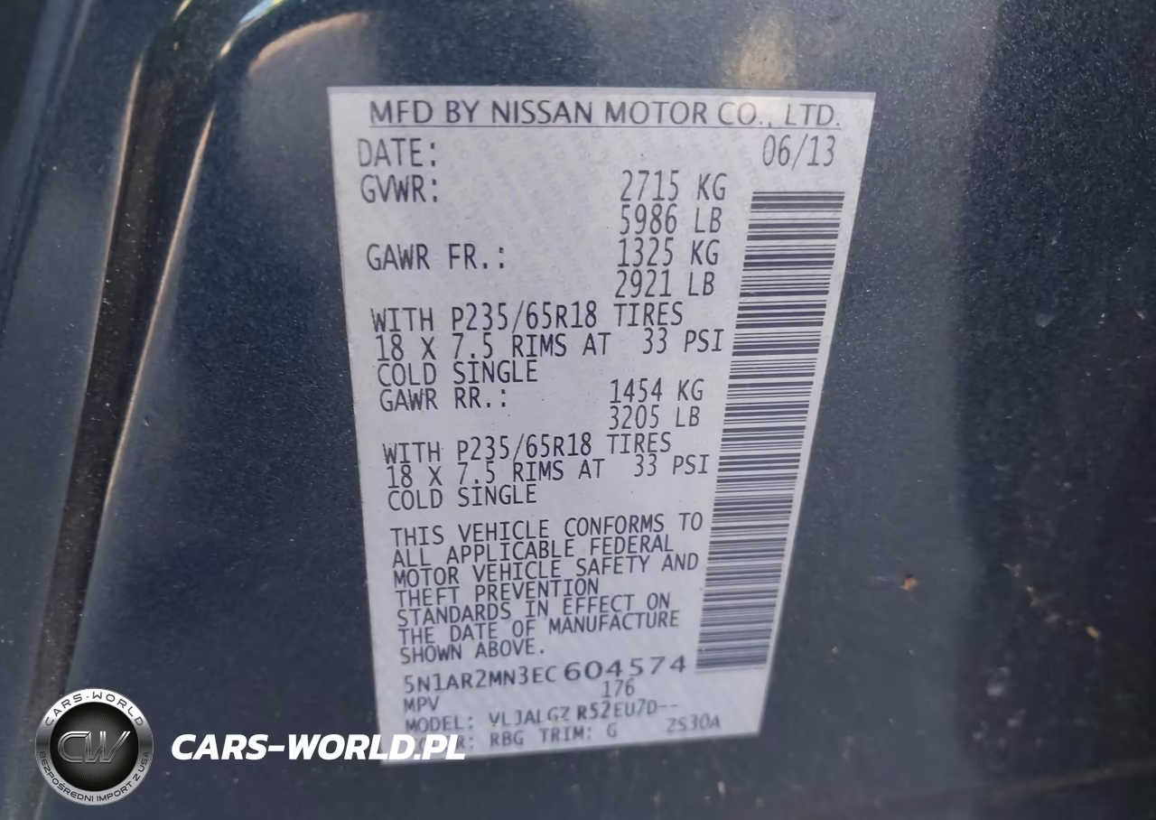 2014 Nissan Pathfinder Sl VIN:5N1AR2MN3EC604574 - 9