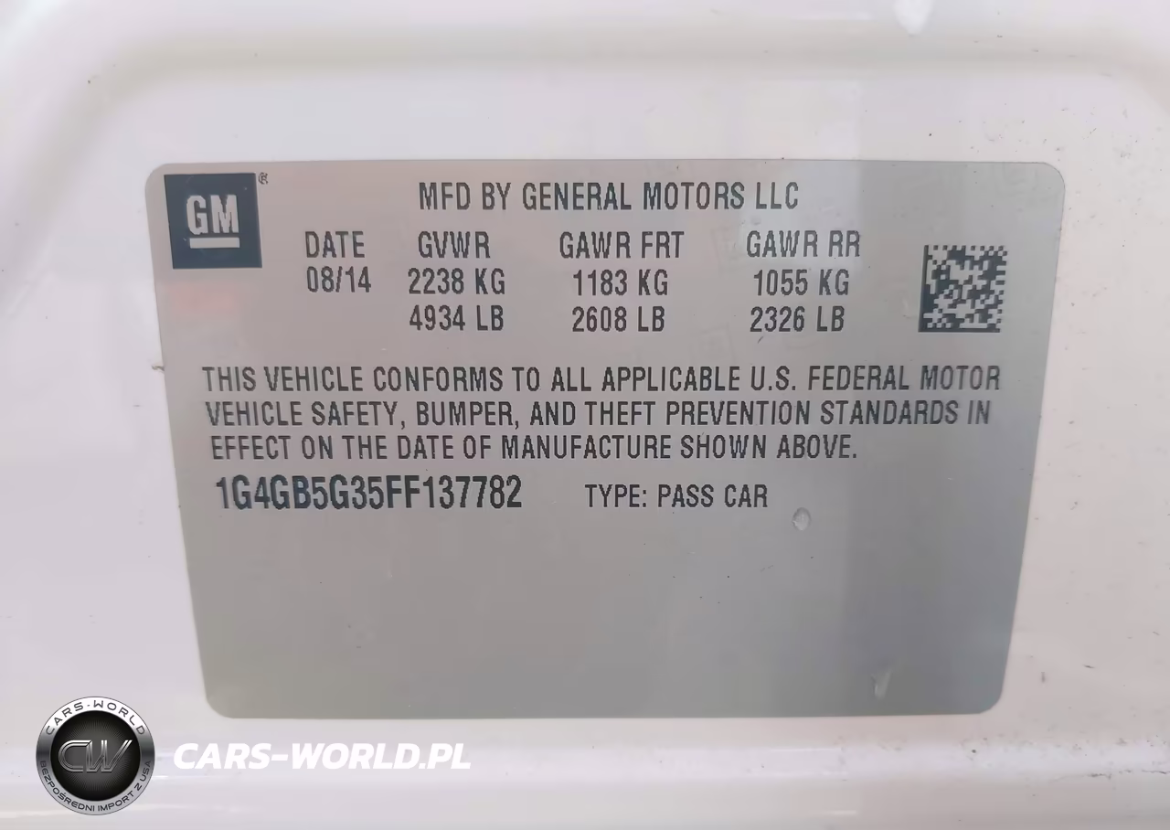 2015 Buick Lacrosse Leather VIN:1G4GB5G35FF137782 - 9