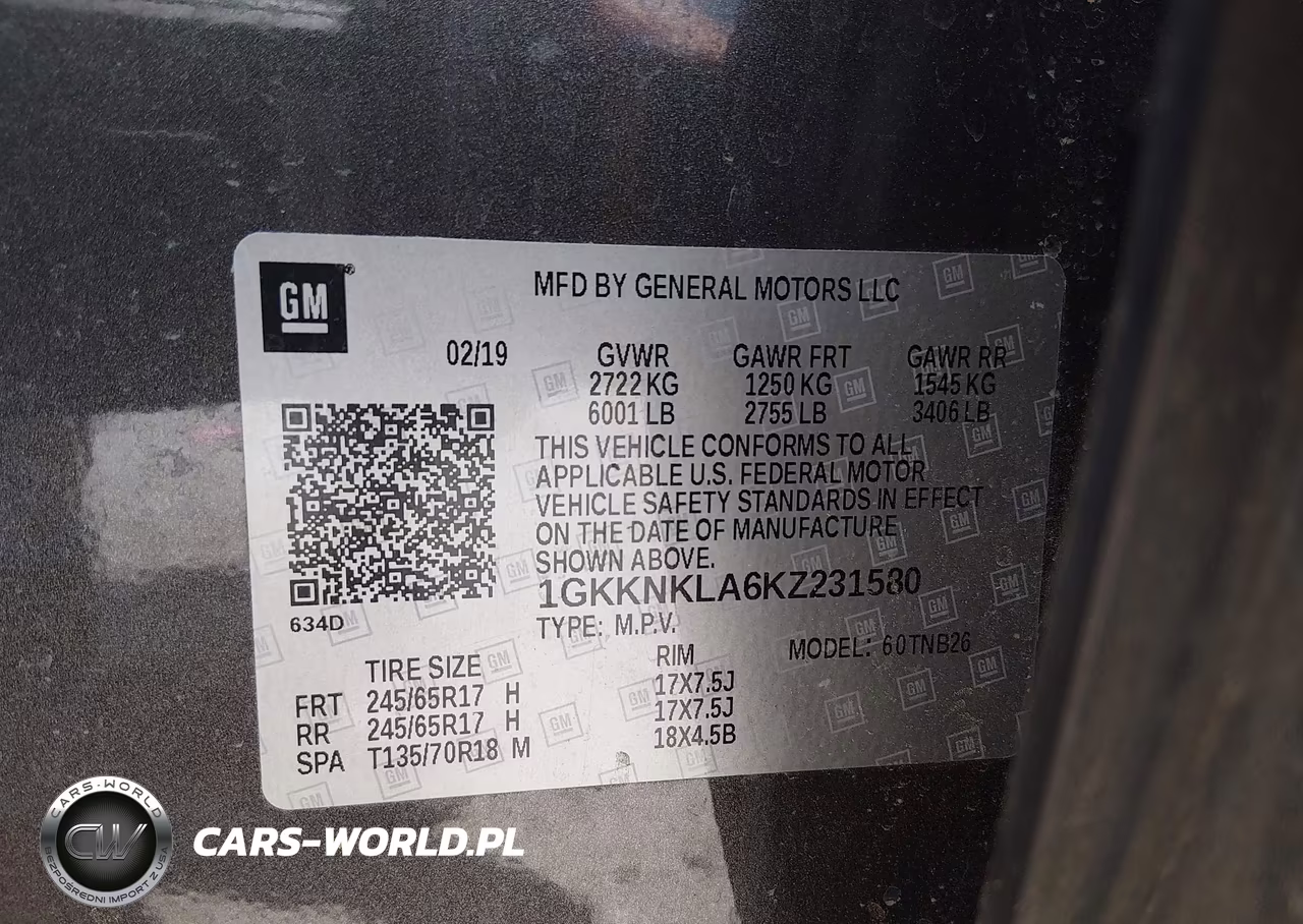2019 GMC Acadia Sle-1 VIN:1GKKNKLA6KZ231580 - 9