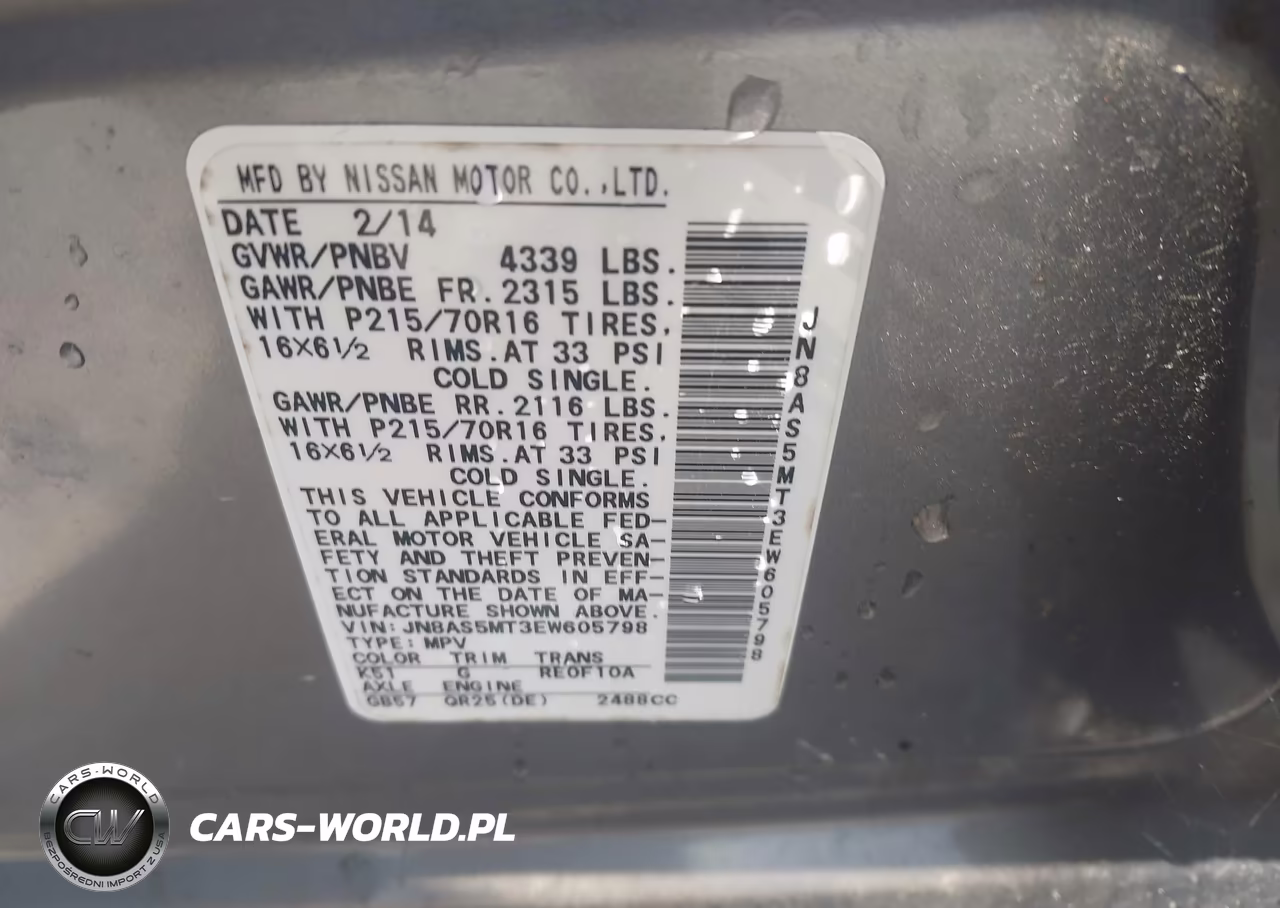 2014 Nissan Rogue Select S VIN:JN8AS5MT3EW605798 - 9