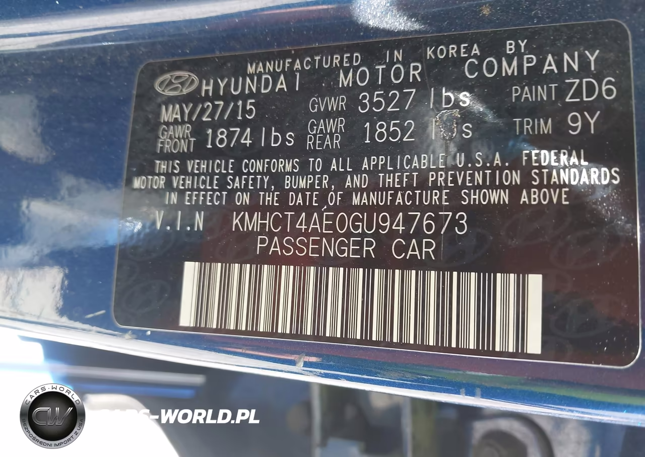 2016 Hyundai Accent Se VIN:KMHCT4AE0GU947673 - 9