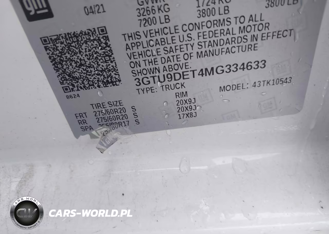 2021 GMC Sierra 1500 4Wd Short Box Slt VIN:3GTU9DET4MG334633 - 9