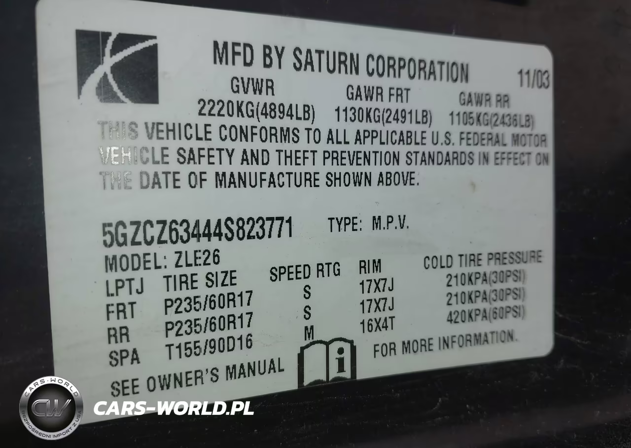 2004 Saturn Vue V6 VIN:5GZCZ63444S823771 - 9