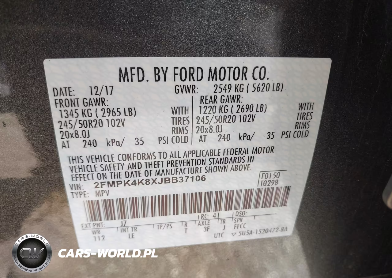2018 Ford Edge Titanium VIN:2FMPK4K8XJBB37106 - 9