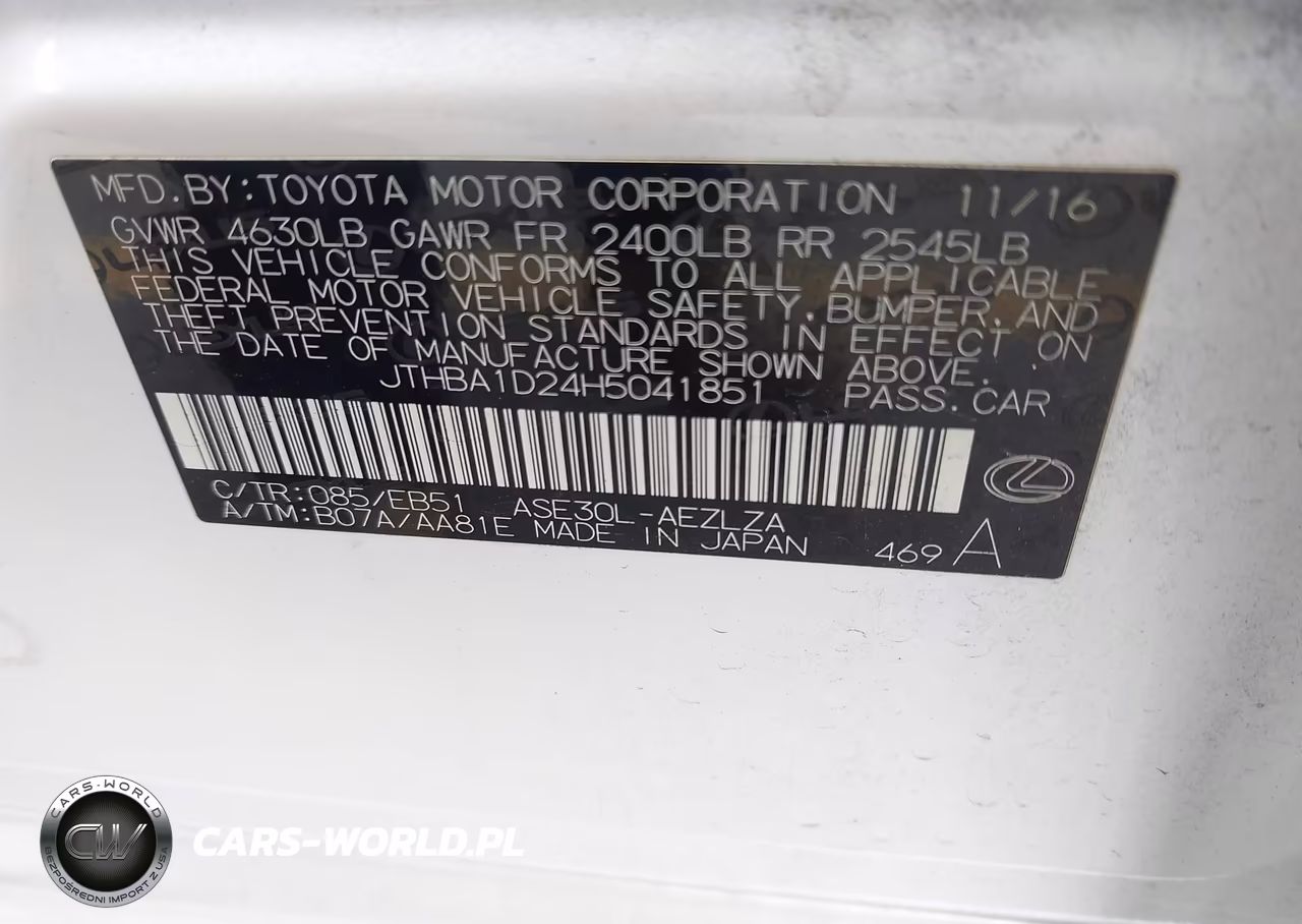 2017 Lexus Is 200T VIN:JTHBA1D24H5041851 - 9