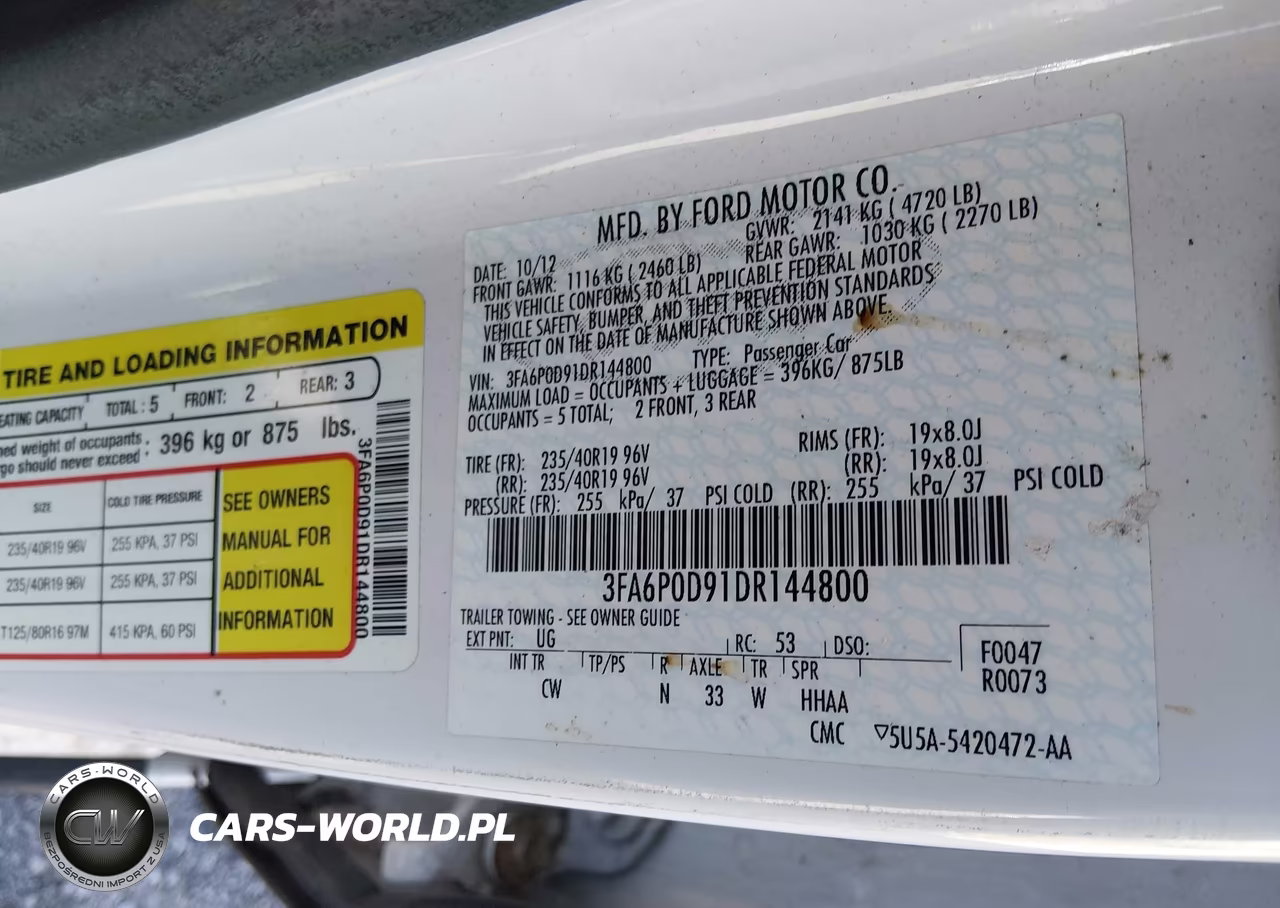 2013 Ford Fusion Titanium VIN:3FA6P0D91DR144800 - 9