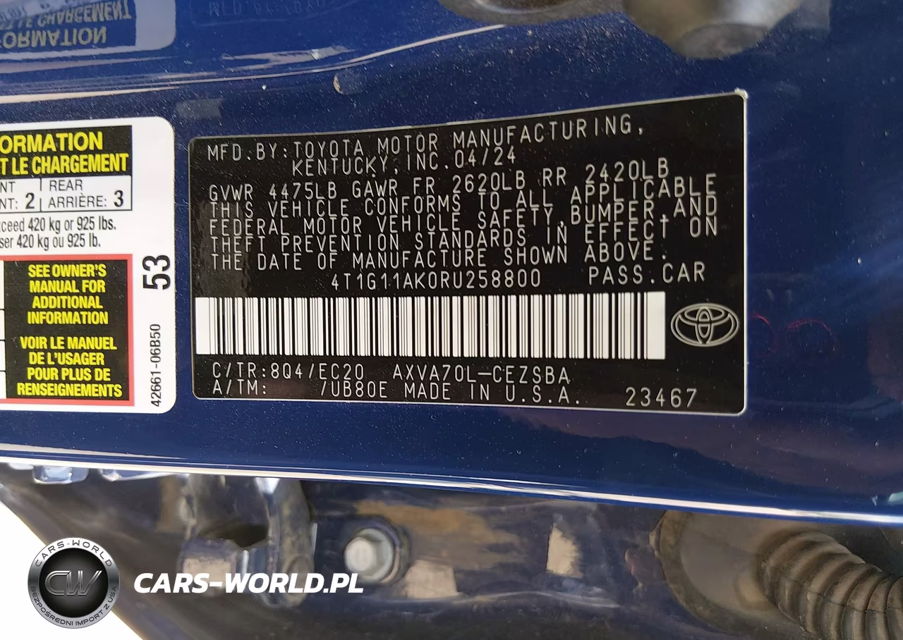 2024 Toyota Camry Se Nightshade VIN:4T1G11AK0RU258800 - 9