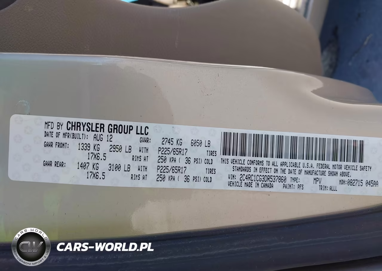 2013 Chrysler Town & Country Touring-L VIN:2C4RC1CG3DR537860 - 9