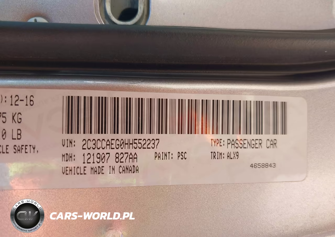 2017 Chrysler 300C VIN:2C3CCAEG0HH552237 - 9