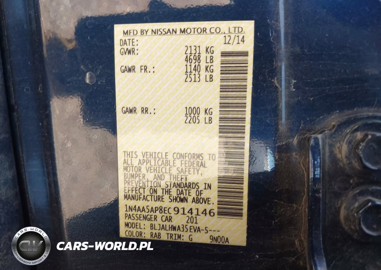 2014 Nissan Maxima 3.5 Sv VIN:1N4AA5AP8EC914146 - 9