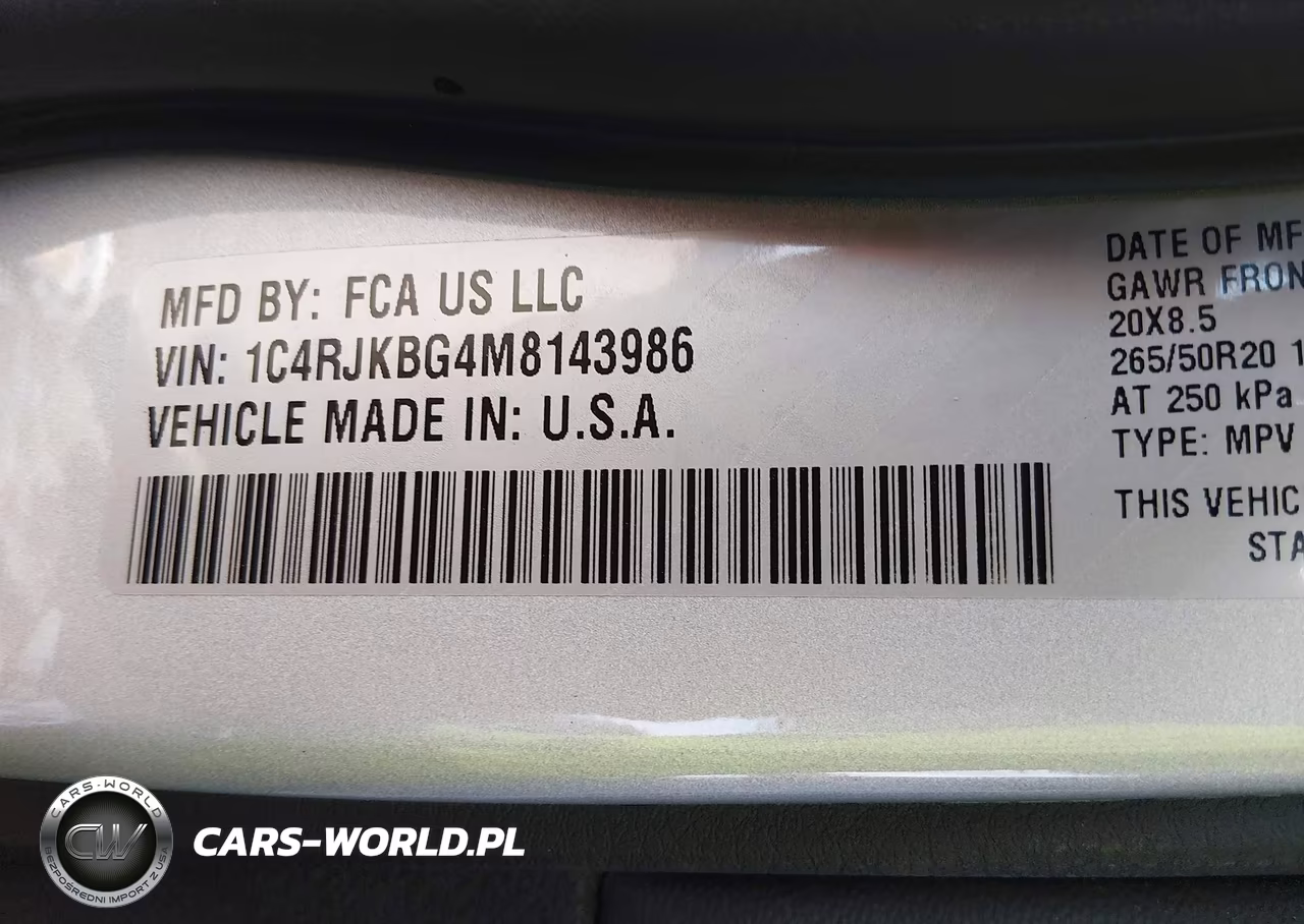 2021 Jeep Grand Cherokee L Limited 4X4 VIN:1C4RJKBG4M8143986 - 9