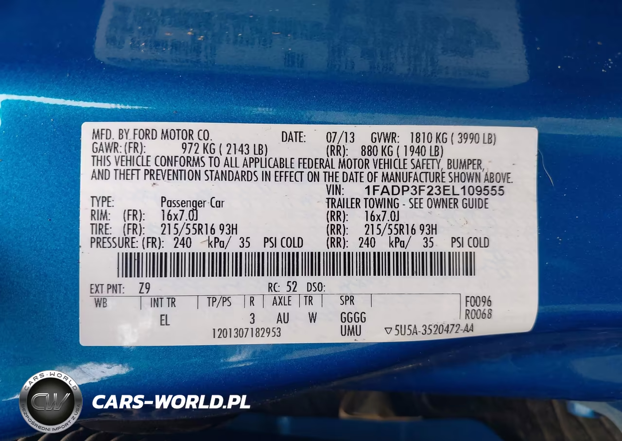 2014 Ford Focus Se VIN:1FADP3F23EL109555 - 9