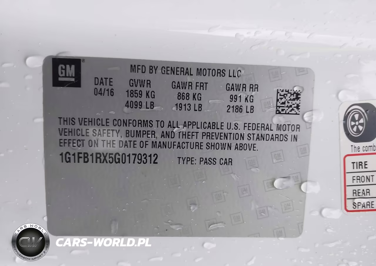 2016 Chevrolet Camaro 1Lt VIN:1G1FB1RX5G0179312 - 9