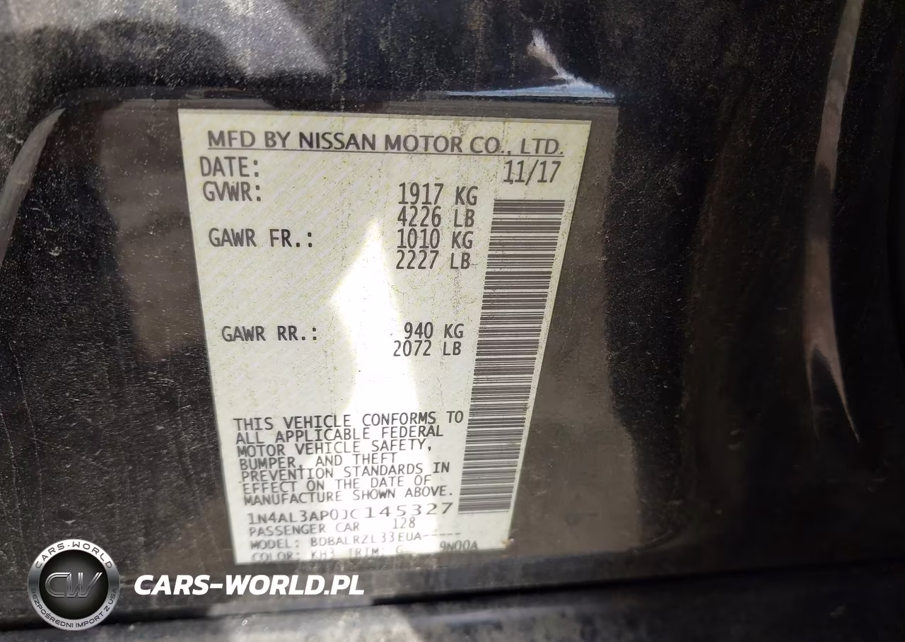 2018 Nissan Altima 2.5 Sl VIN:1N4AL3AP0JC145327 - 9