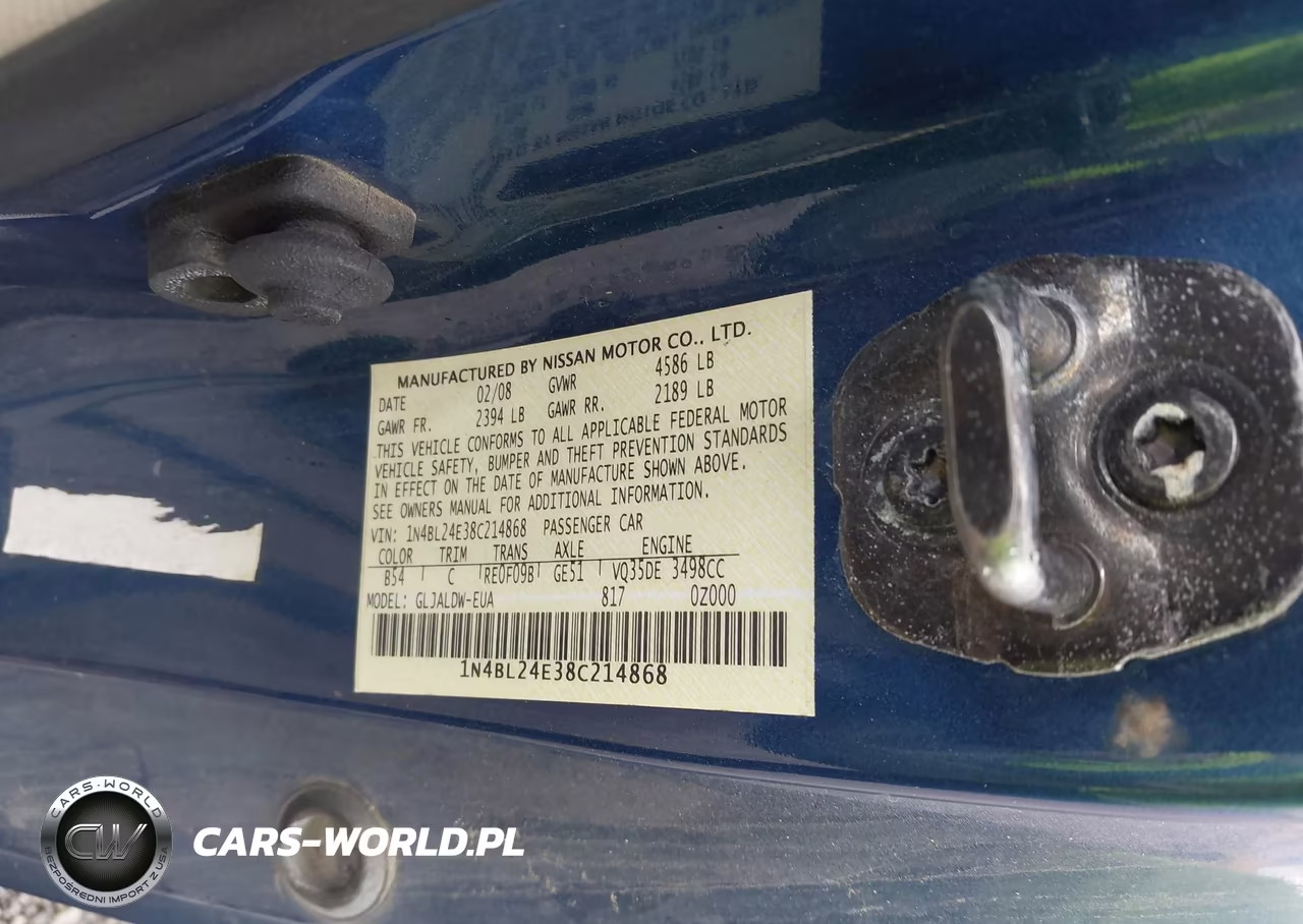 2008 Nissan Altima 3.5 Se VIN:1N4BL24E38C214868 - 9