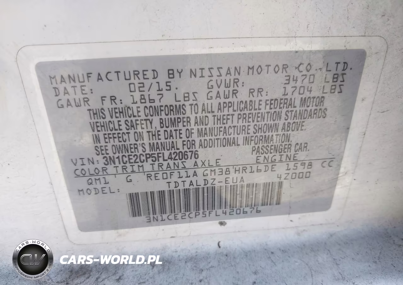 2015 Nissan Versa Note S (Sr)-S Plus-Sl-Sr-Sv VIN:3N1CE2CP5FL420676 - 9