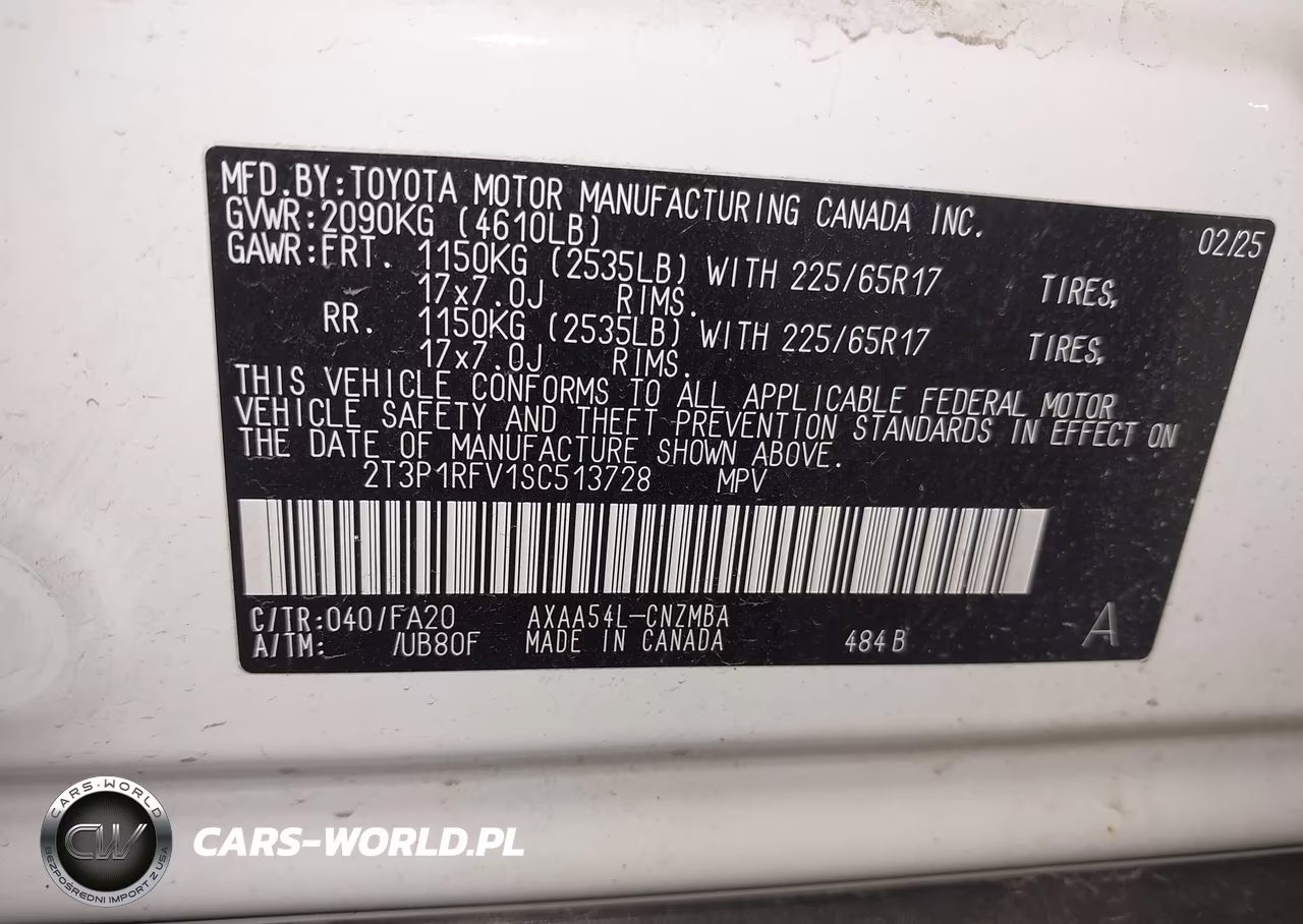 2025 Toyota Rav4 Xle VIN:2T3P1RFV1SC513728 - 9