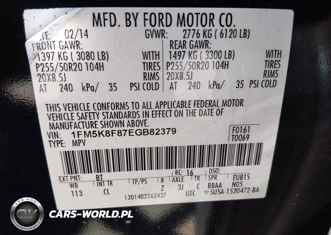 2014 Ford Explorer Limited VIN:1FM5K8F87EGB82379 - 9
