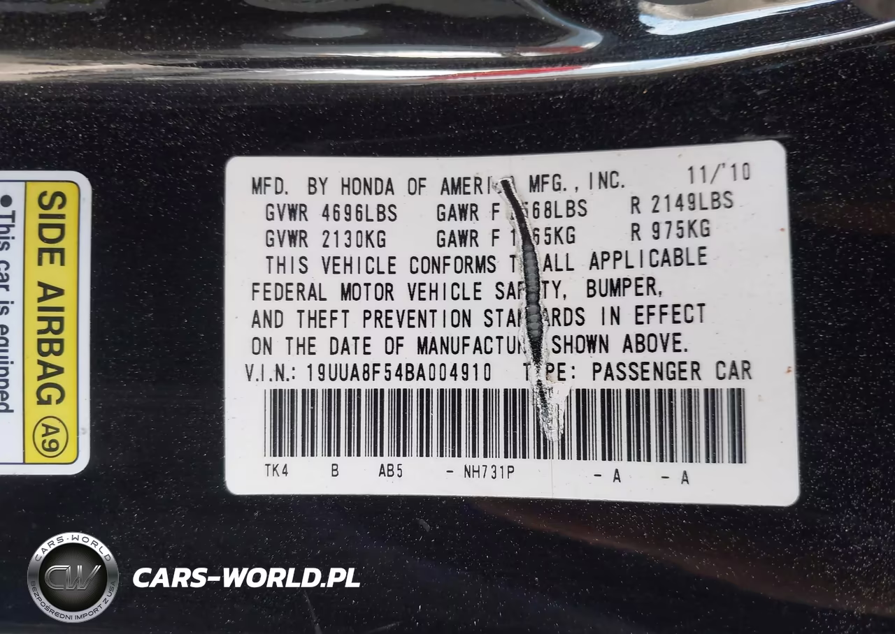 2011 Acura Tl 3.5 VIN:19UUA8F54BA004910 - 9