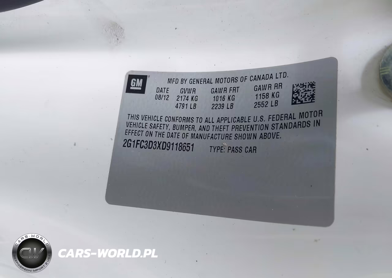 2013 Chevrolet Camaro 2Lt VIN:2G1FC3D3XD9118651 - 9