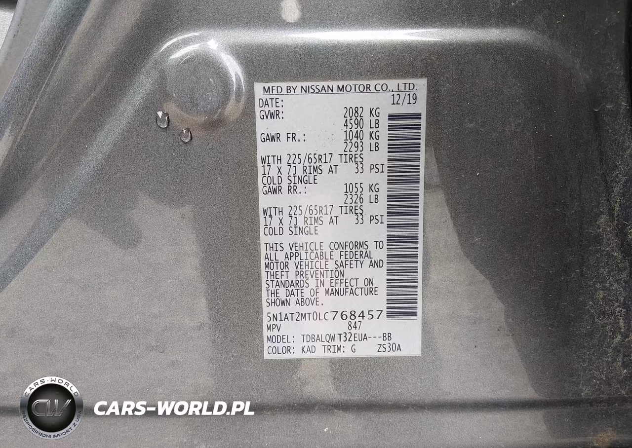 2020 Nissan Rogue Sv Fwd VIN:5N1AT2MT0LC768457 - 9