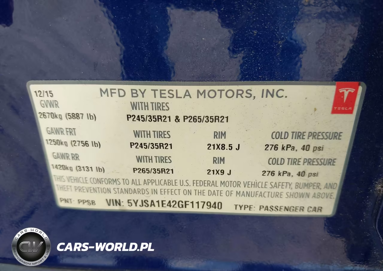 2016 Tesla Model S 90D-P100D-P85D-P90D VIN:5YJSA1E42GF117940 - 9